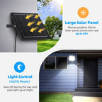 Faro Solare 80W Con Sensore di Movimento e Crepuscolare 6500K 800Lm