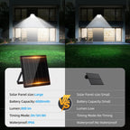 Faro Solare 80W Con Sensore di Movimento e Crepuscolare 6500K 800Lm