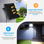 Faro Solare 120W Con Sensore di Movimento e Crepuscolare 6500K 1200Lm