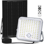 Faro Solare 120W Con Sensore di Movimento e Crepuscolare 6500K 1200Lm