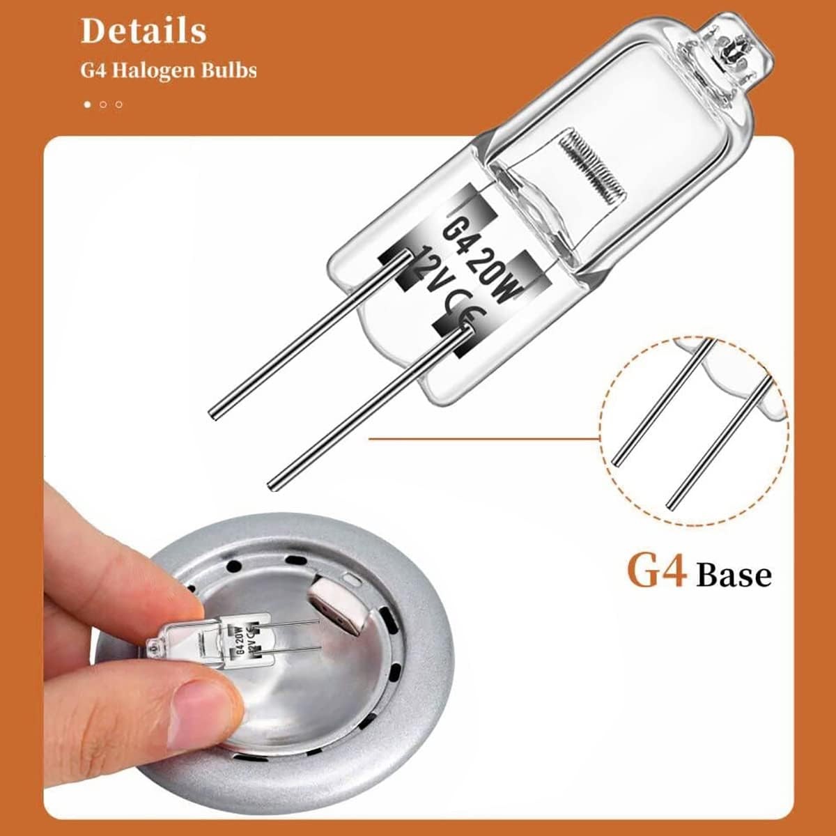 12 Pezzi Lampadina Alogena G4 20W 12V Luce Calda 2700K