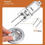12 Pezzi Lampadina Alogena G4 10W 12V Luce Calda 2700K