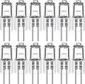 12 Pezzi Lampadina Alogena G4 10W 12V Luce Calda 2700K