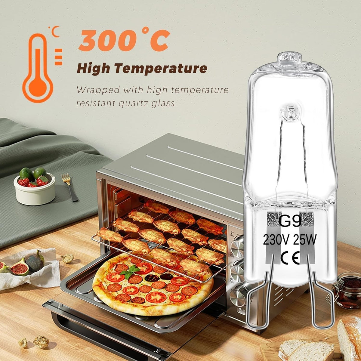 12 Pezzi Lampadina Alogena G9 25W 230V Luce Calda 2700K
