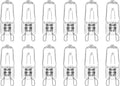 12 Pezzi Lampadina Alogena G9 25W 230V Luce Calda 2700K
