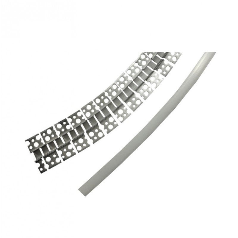 Profilo in Alluminio 3 Metri da Incasso Curvabile Cover in Silicone