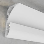 Profilo in Alluminio Angolare Veletta 2 Metri Bianco Per Striscia Led