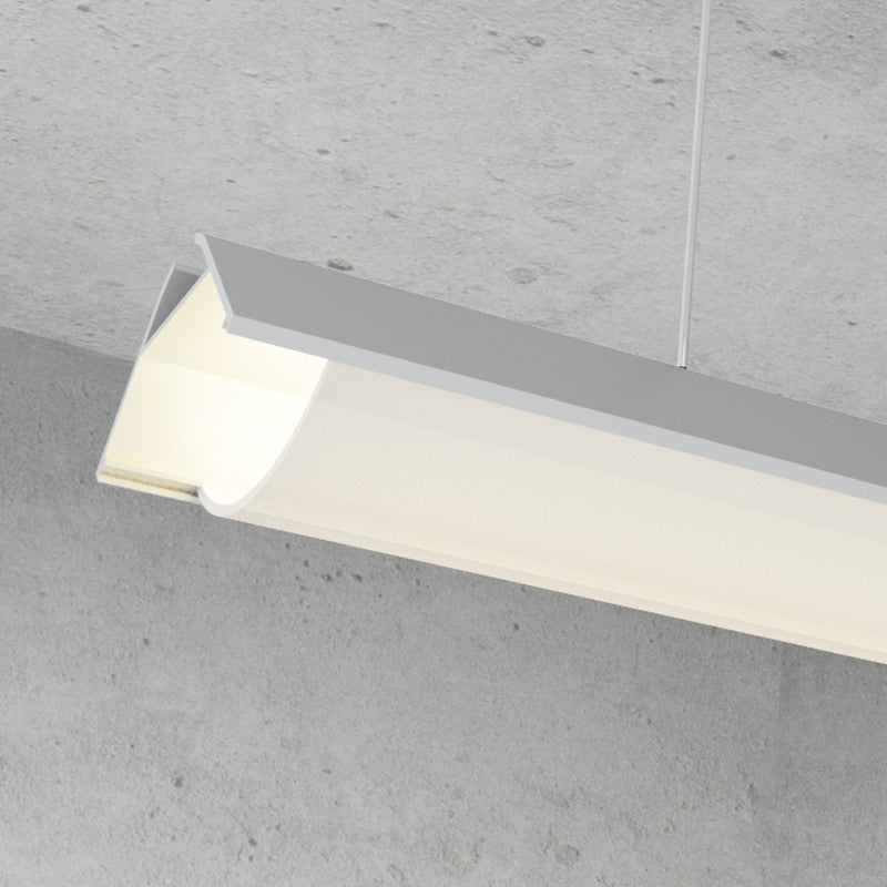Profilo in Alluminio Angolare 2 Metri QOK Per Striscia Led Sospensione