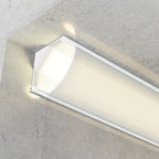 Profilo in Alluminio 2 Metri Angolare Bianco SILK per Striscia Led