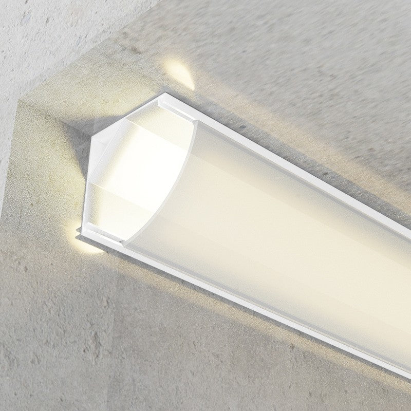Profilo in Alluminio 2 Metri Angolare Bianco SILK per Striscia Led
