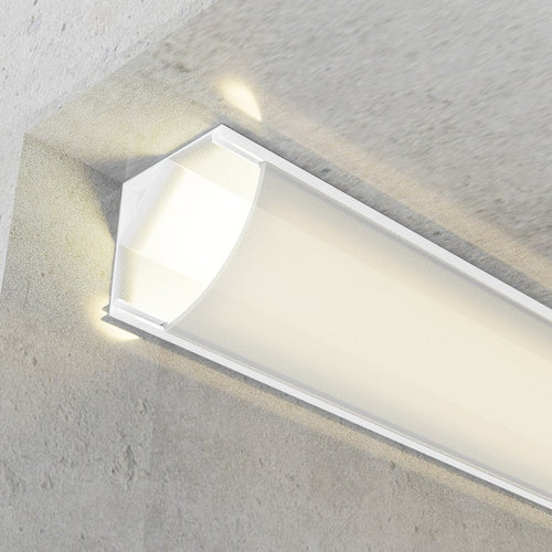 Profilo in Alluminio 2 Metri Angolare Bianco SILK per Striscia Led