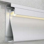 Profilo In Alluminio 2 Metri Silver KRUE Per Battiscopa e Striscia LED