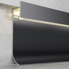 Profilo In Alluminio 2 Metri Nero SKA Per Battiscopa e Striscia LED