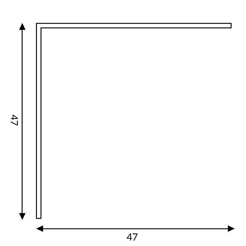 Connettore Piatto Ad Angolo Verticale Per Profili In Alluminio Per Strisce LED