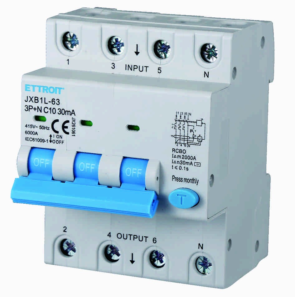 Ettroit Magnetotermico Differenziale 3P+N 10A 30mA 380V-6KA JX261061