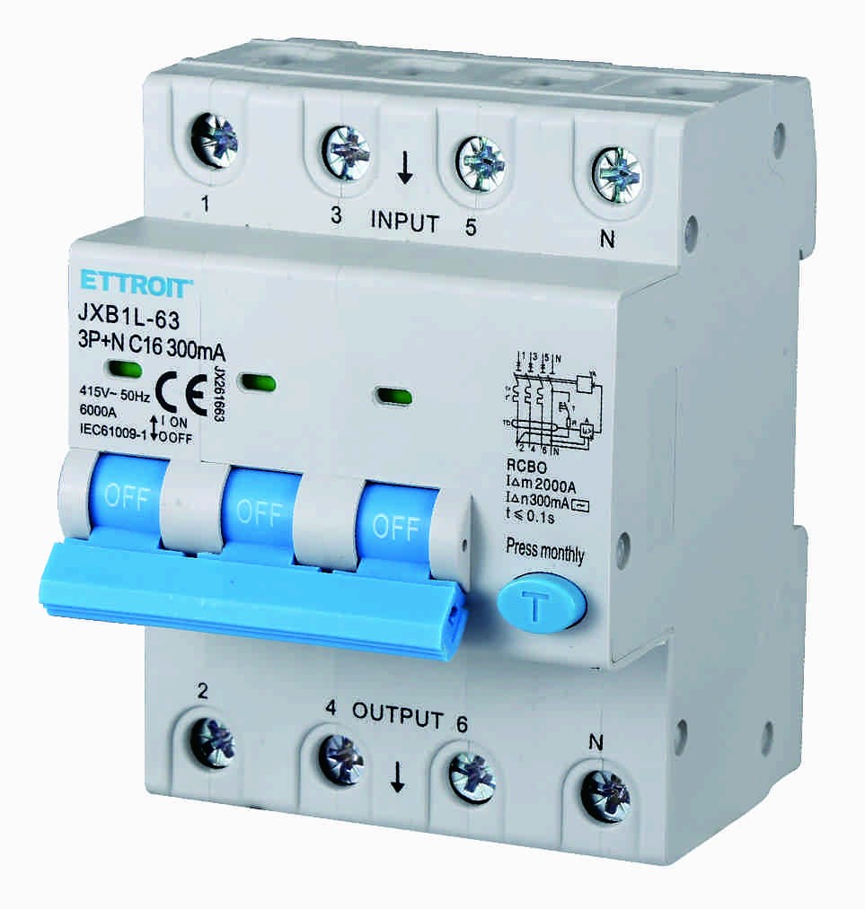 Ettroit Magnetotermico Differenziale 3P+N 16A 300mA 380V-6KA JX261663