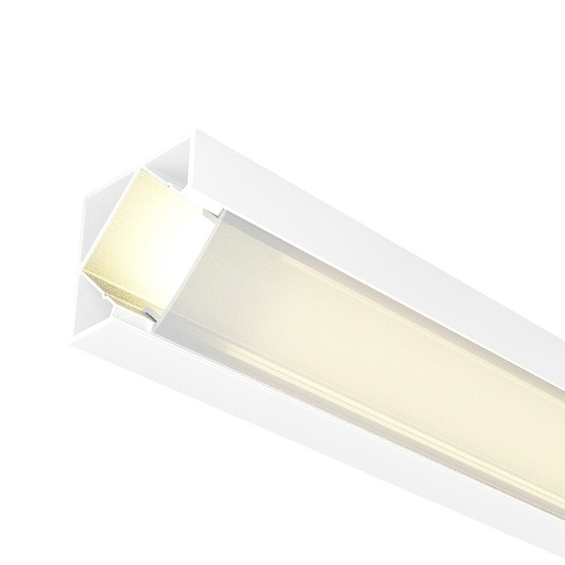 Profilo In Alluminio Angolare 2 Metri Bianco Kopep Per Striscia Led