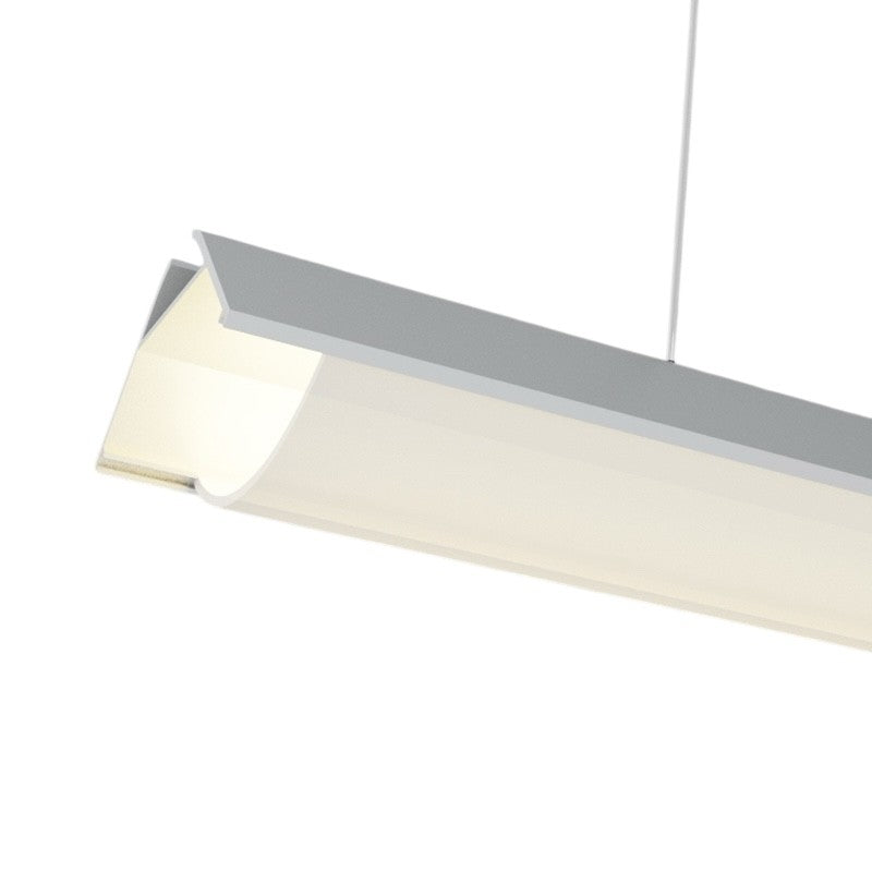 Profilo in Alluminio Angolare 2 Metri QOK Per Striscia Led Sospensione