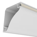 Profilo in Alluminio Angolare Veletta 2 Metri Bianco Per Striscia Led