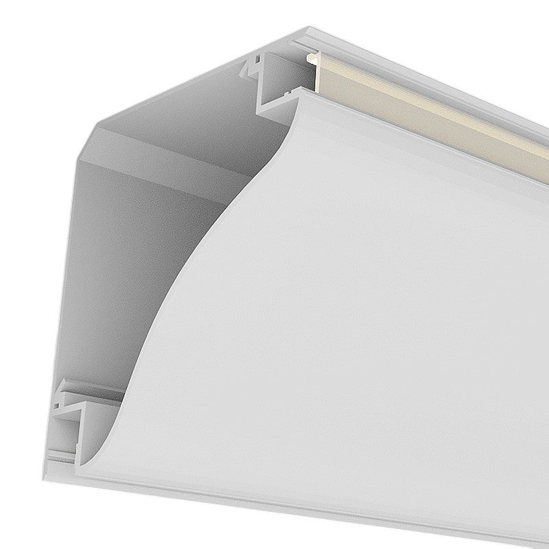 Profilo in Alluminio Angolare Veletta 2 Metri Bianco Per Striscia Led