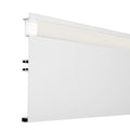 Profilo In Alluminio 2 Metri Bianco MIET Per Battiscopa e Striscia LED