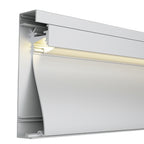 Profilo In Alluminio 2 Metri Silver KRUE Per Battiscopa e Striscia LED