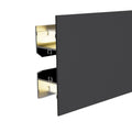 Profilo Led In Alluminio 2 Metri Da Parete XL Nero Per 2 Strisce Led