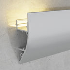 Profilo In Alluminio 2 Metri Veletta Silver Da Parete Per Strisce Led