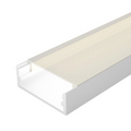 Profilo in Alluminio 2 Metri per Doppia Striscia Led Piatto XL Bianco
