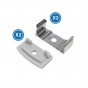 Confezione 2 Tappi e 2 Graffette Clips Per Profilo Piatto LM3729