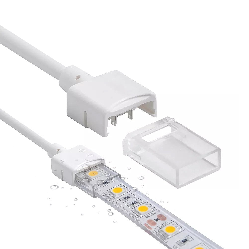 Connettore Intermedio Con Cavo Per Strip Led 220V 2 PIN IP68 Mod. COBPOINT / XRAY
