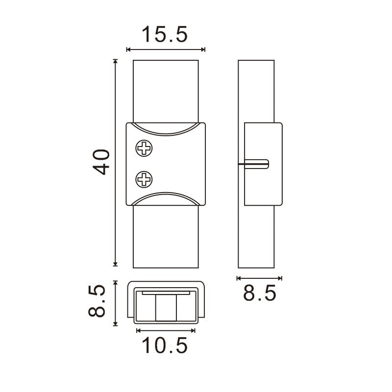 Connettore Intermedio Per Strip Led 220V In 2 Pin IP68 Per Mod. COBPOINT / XRAY