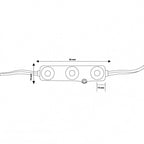 Moduli Led SMD 220V AC 2W 3 Led IP68 Catena 20pz Per Insegne Luce 6500K