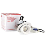 Faro LED da Incasso 10W Orientabile Tricolor CCT Foro Ø75mm Bianco CRI90