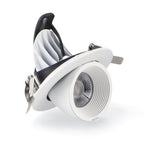 Faro LED da Incasso 15W Orientabile Tricolor CCT Foro Ø90mm Bianco CRI90