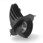 Faro LED da Incasso 30W Orientabile Tricolor CCT Foro Ø150mm Nero CRI90