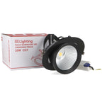 Faro LED da Incasso 35W Orientabile Tricolor CCT Foro Ø170mm Nero CRI90