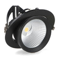 Faro LED da Incasso 35W Orientabile Tricolor CCT Foro Ø170mm Nero CRI90