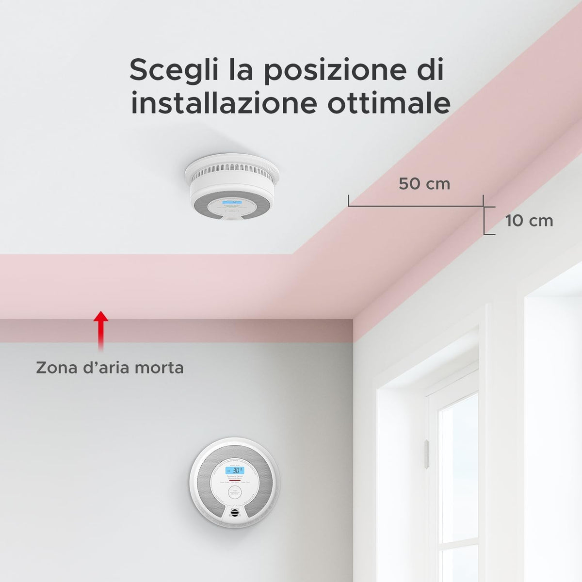 X-Sense Rilevatore di Fumo e Monossido di Carbonio Autonomo a 10 Anni