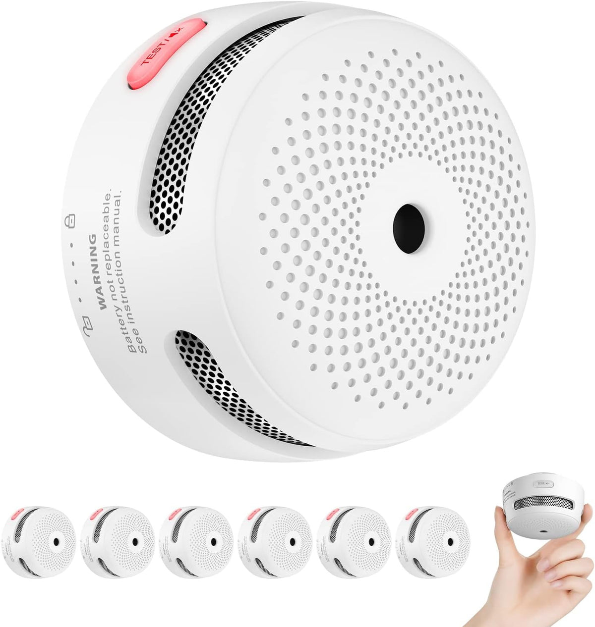 X-Sense Mini Rilevatore di Fumo con 10 Anni di Autonomia EN 14604 6PZ