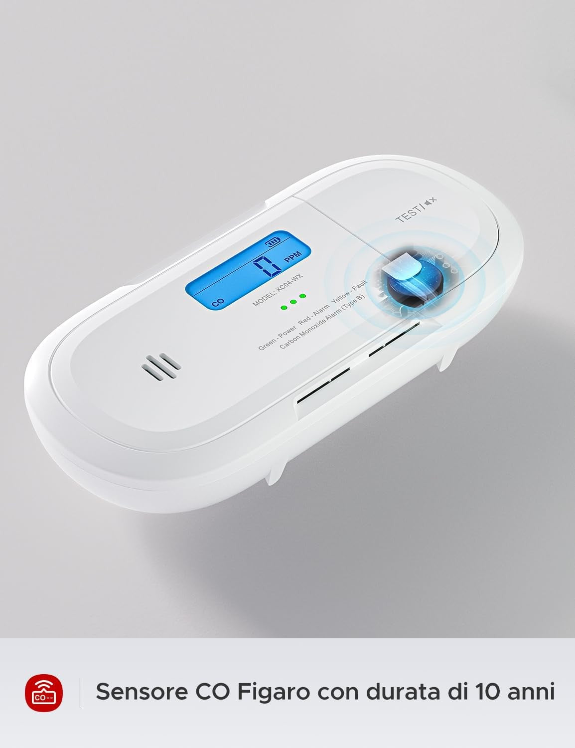 X-Sense Rilevatore Monossido di Carbonio Wi-Fi a Batteria EN 50291