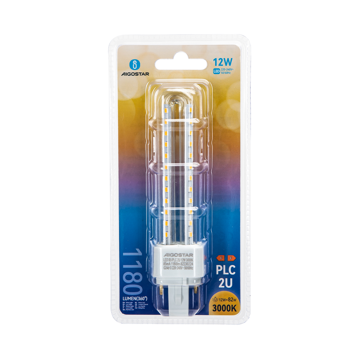 Lampadina Led G24d-3 PLC 12W Bianco caldo 3000K