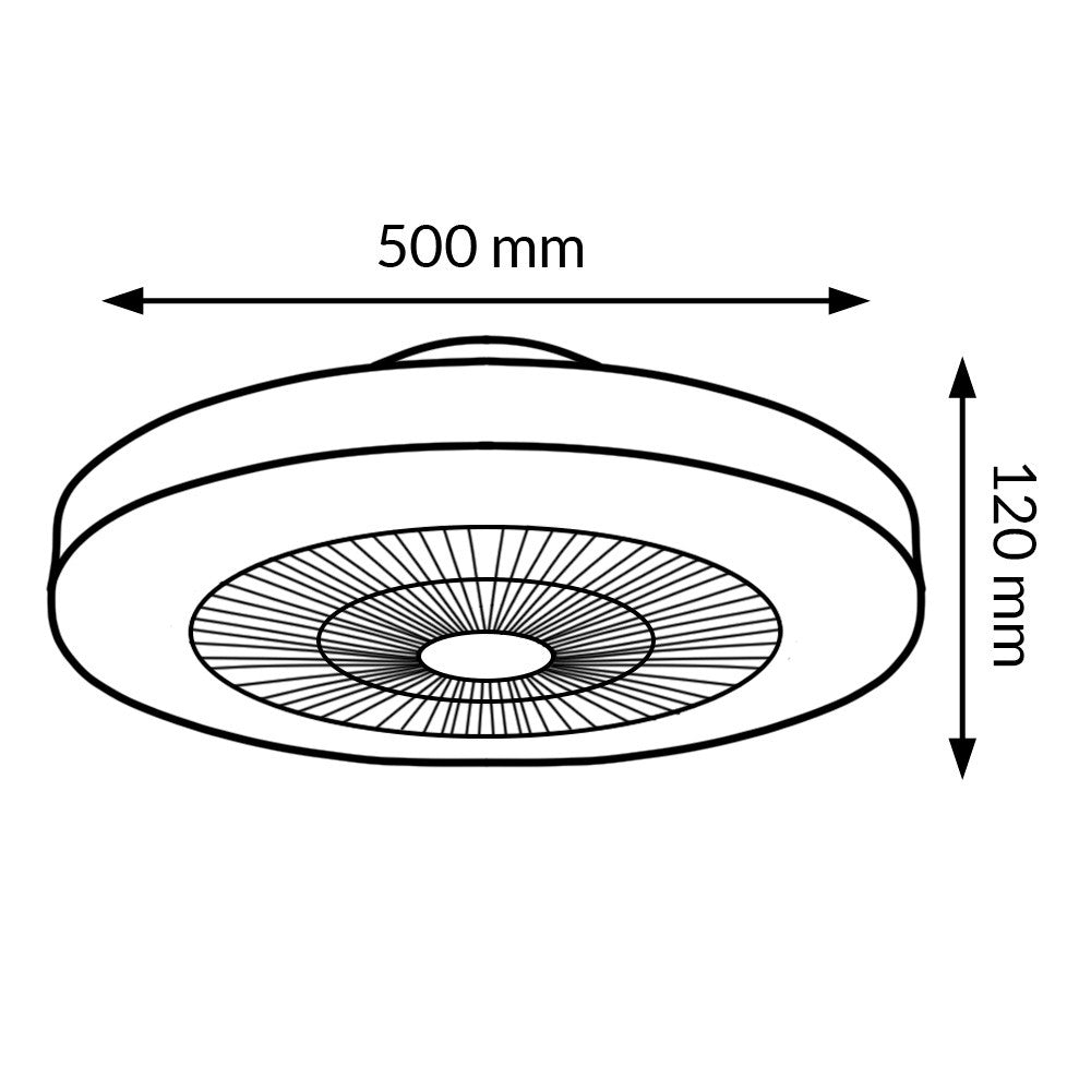 Ventilatore Da Soffitto LED Ultra Silenzioso 55W CCT + RGB Bianco