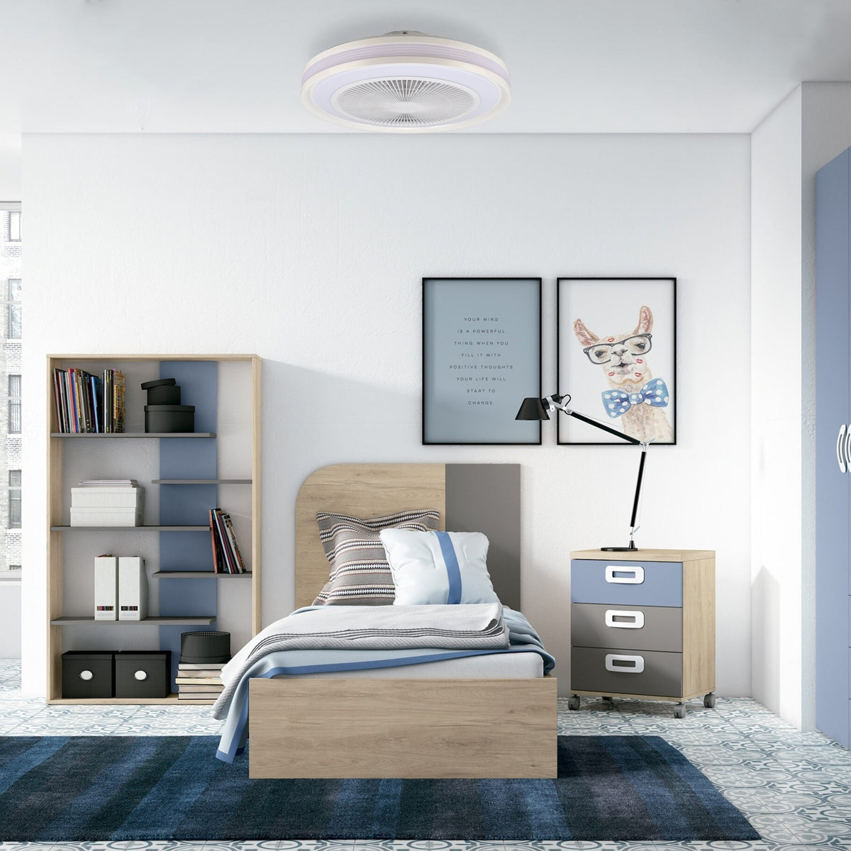Ventilatore Da Soffitto LED Ultra Silenzioso 55W CCT + RGB Bianco