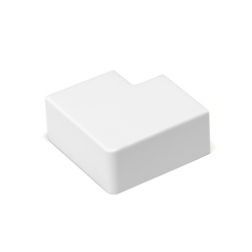 Angolo a L Per 2 Canaline Passacavi 25X16 In Plastica Bianco