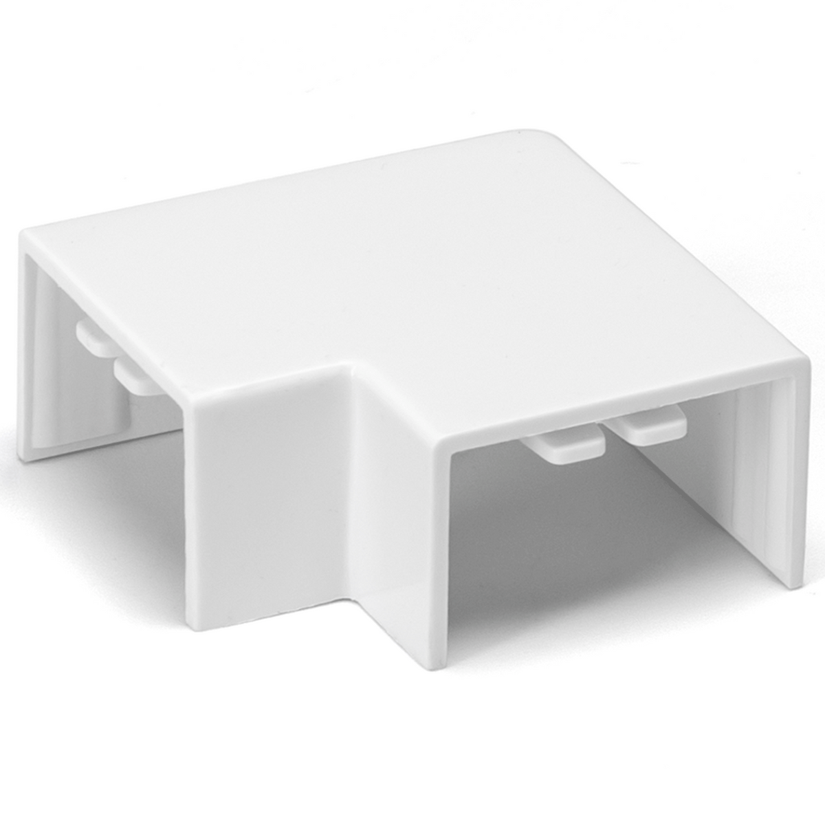 Angolo a L Per 2 Canaline Passacavi 25X16 In Plastica Bianco