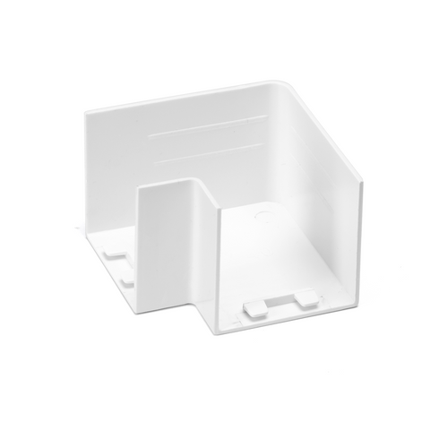 Angolo a L Per 2 Canaline Passacavi 40X40 In Plastica Bianco
