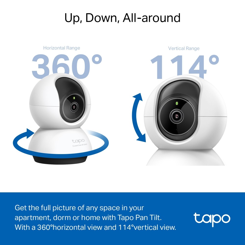 TC72 Telecamera Sorveglianza 2K Smart AI Wi-Fi Pan/Tilt Indoor