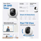 TC72 Telecamera Sorveglianza 2K Smart AI Wi-Fi Pan/Tilt Indoor