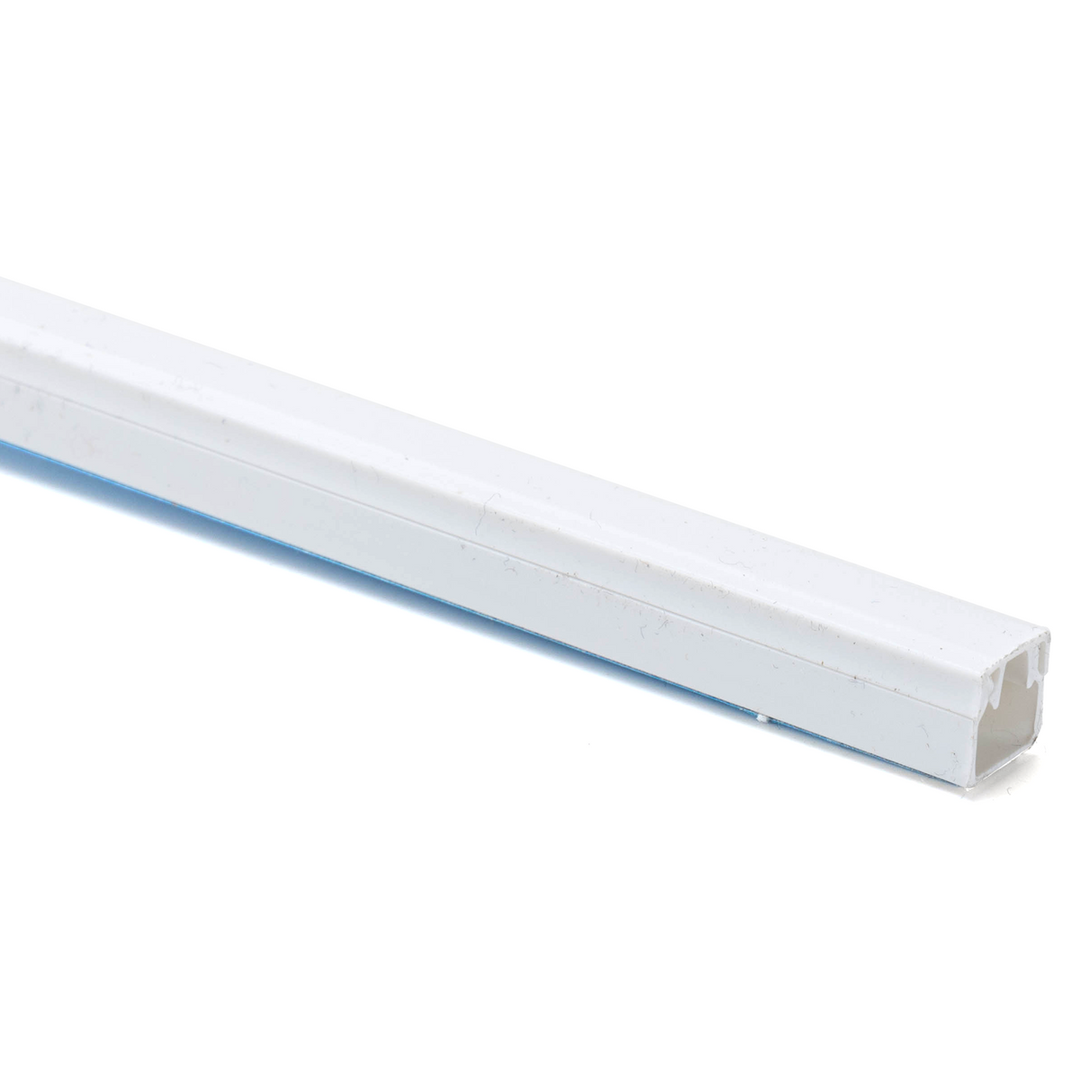 Canalina Passacavi Bianca Adesiva 10 X 10 mm In Plastica e Coperchio Lunghezza 2 Metri